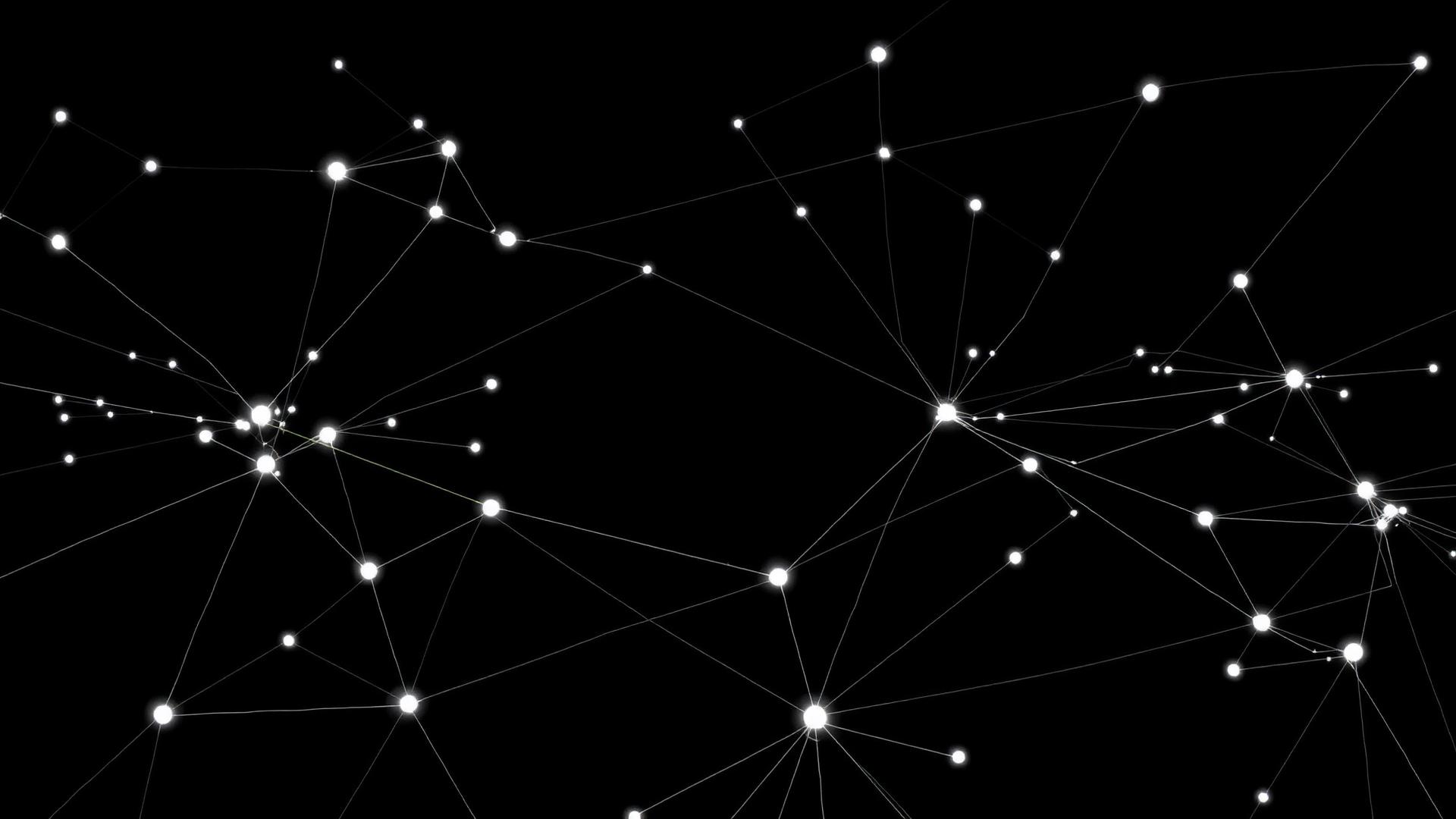 Monochrome abstract ecosystem network: interconnected nodes and pathways forming a complex web of relationships.